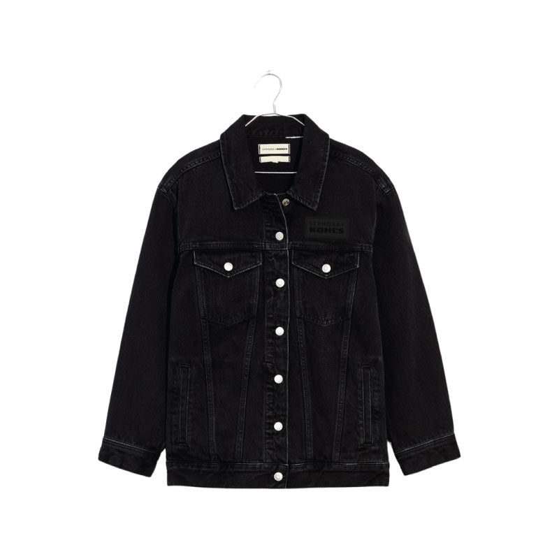 Womens Oversized Black Denim Jacket - Custom
