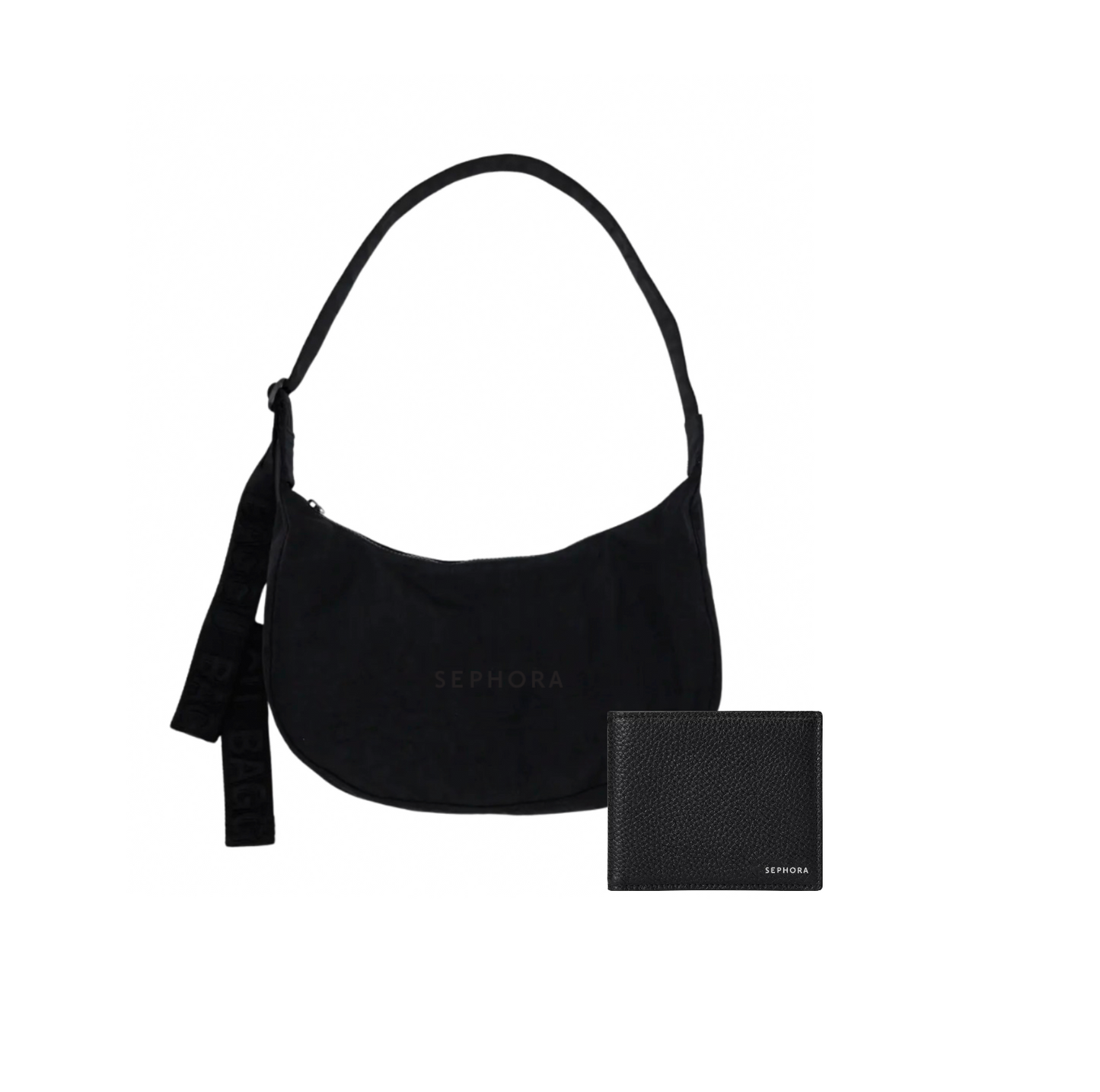 Medium Nylon Crescent Bag + Wallet