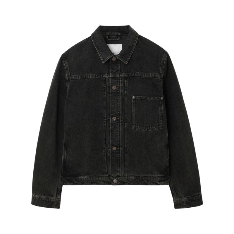 Mens Oversized  Black Denim Jacket - Custom