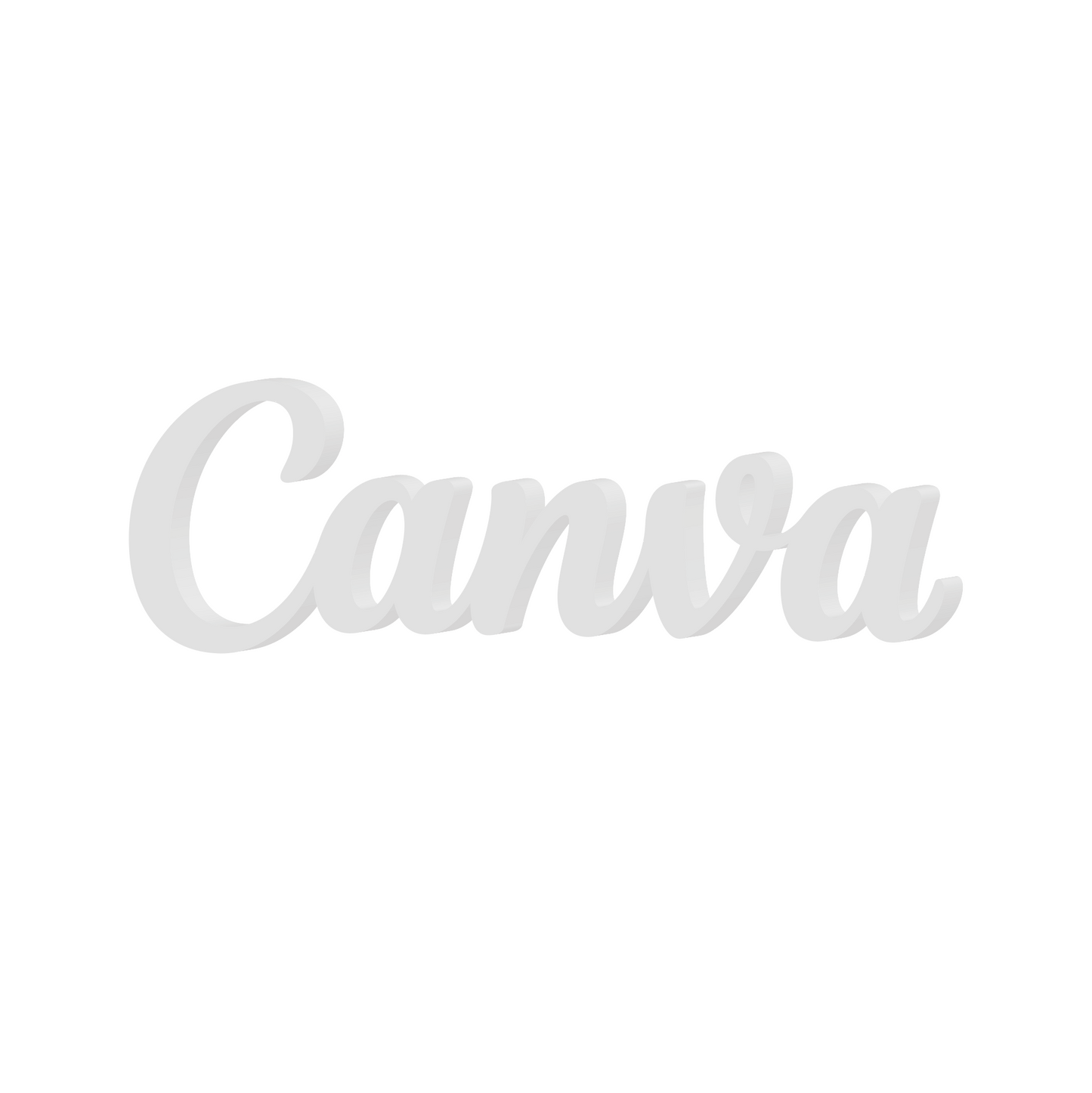 Canva 3D Molded Plastic Table Top Sign