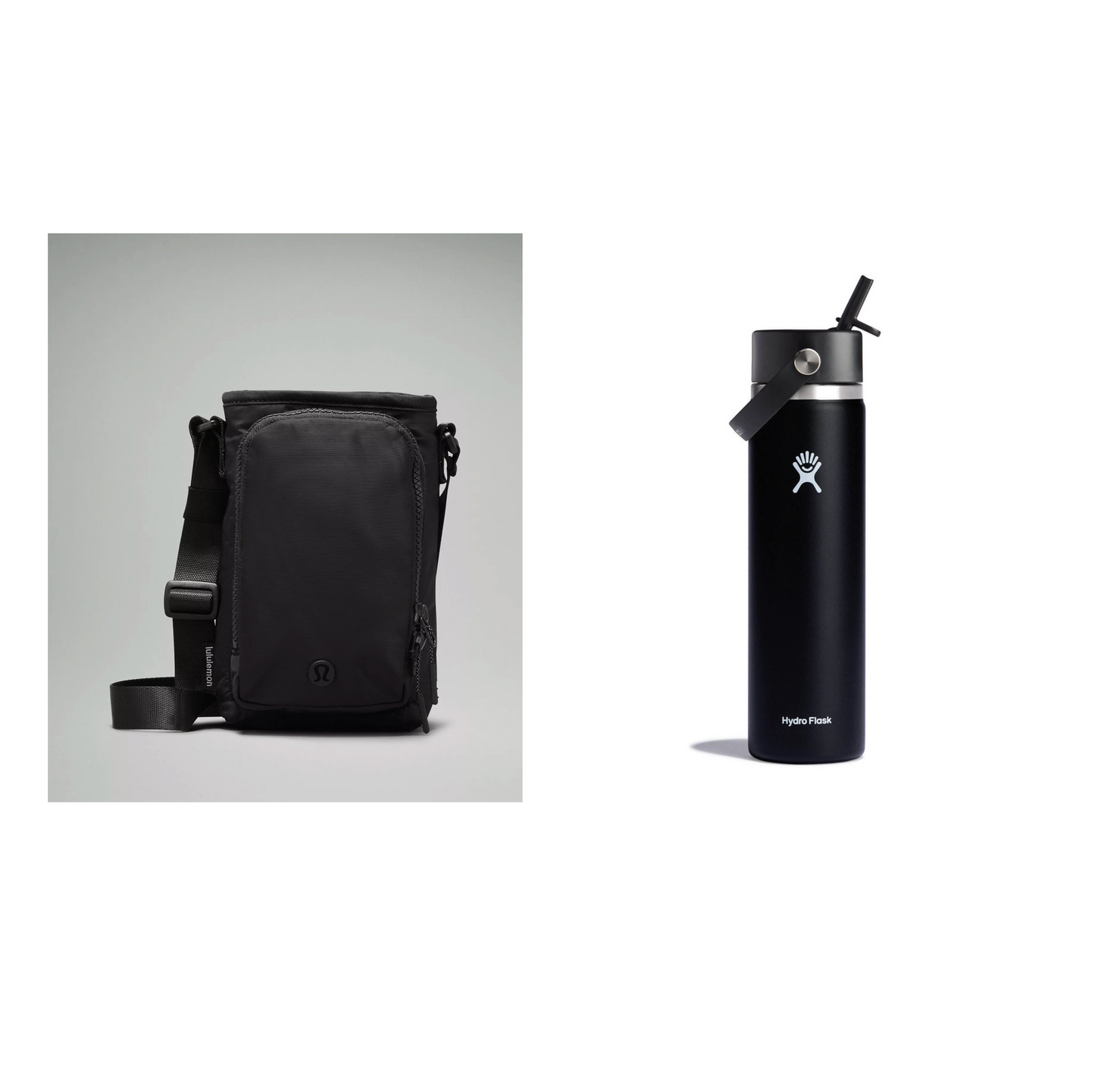 Lululemon® Water Bottle Crossbody + Hydroflask Bottle